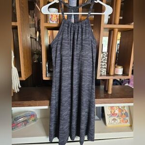Tehama Black and Gray Medium Sleeveless Dress NWOT